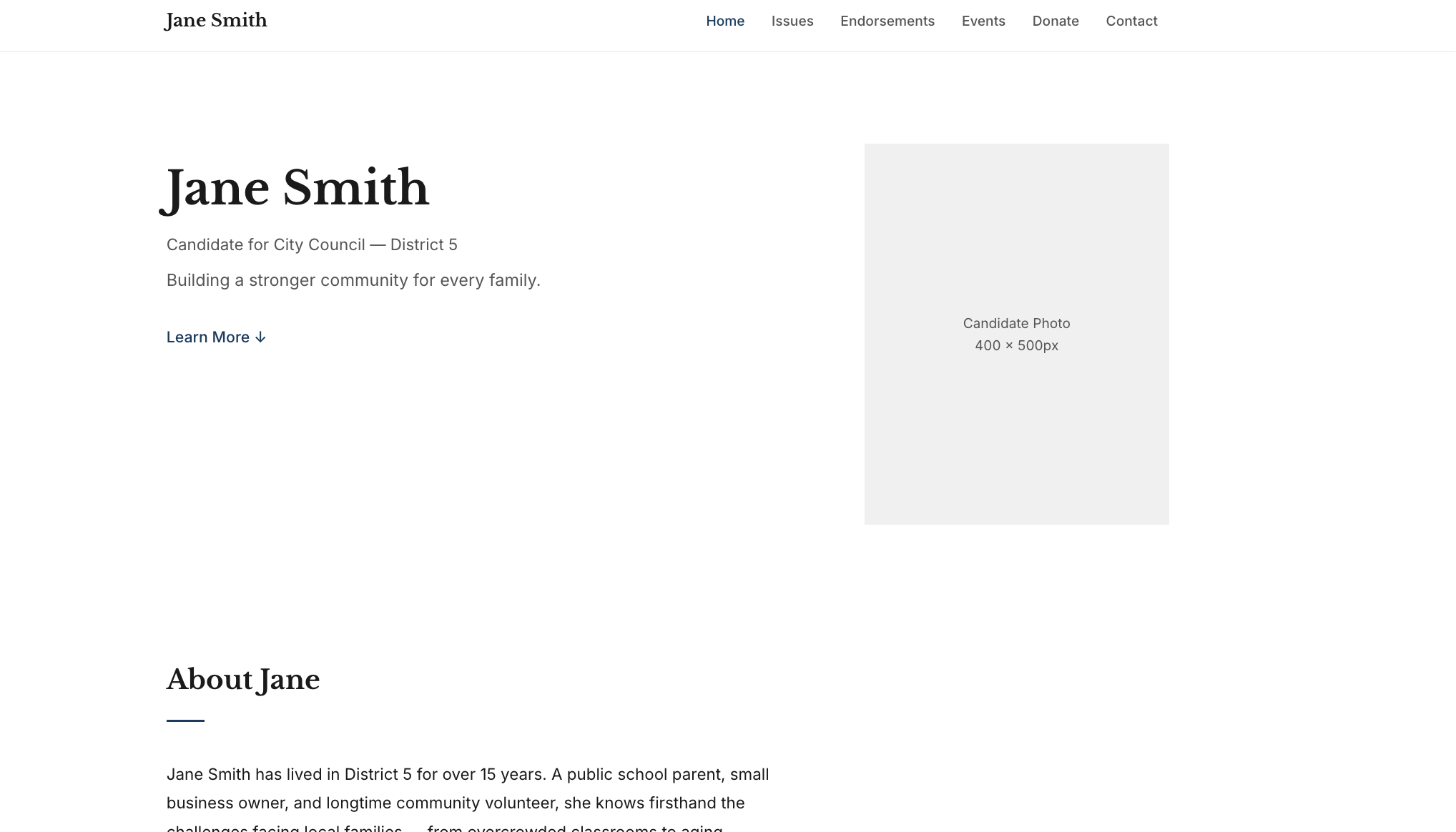 Clean Minimal template screenshot