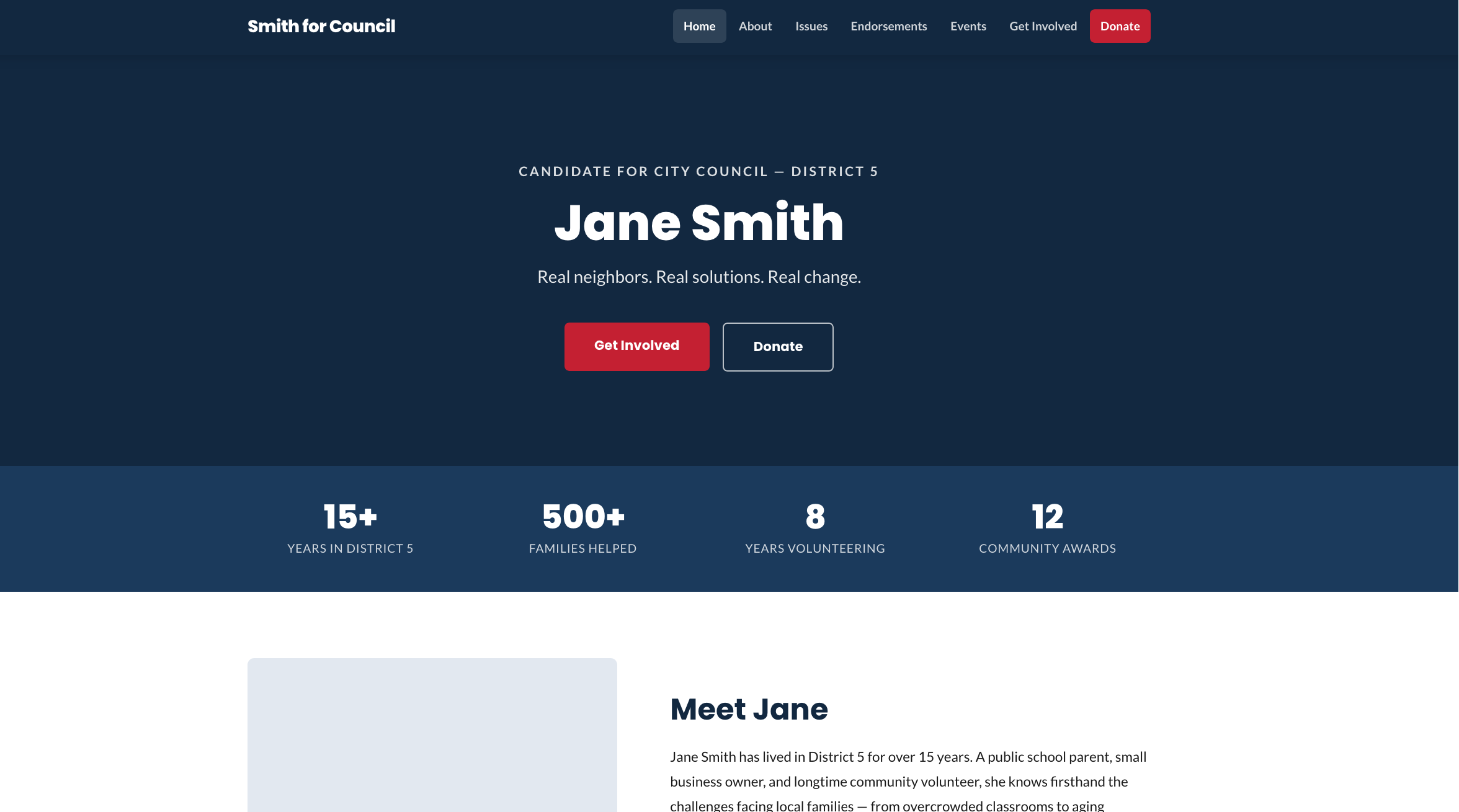 Grassroots template screenshot